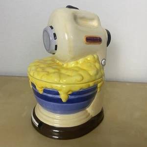 Tarro de galletas retro Treasure Craft vintage cocina soporte eléctrico mezclador tazón azul - Imagen 1 de 13