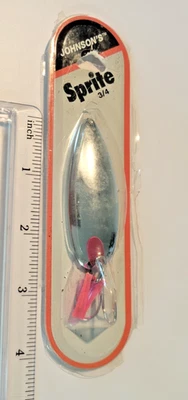 Señuelo de pesca con cuchara Johnson Sprite de colección de 3/4 oz nuevo en paquete nuevo en caja nunca abierto Foto 1 de 2