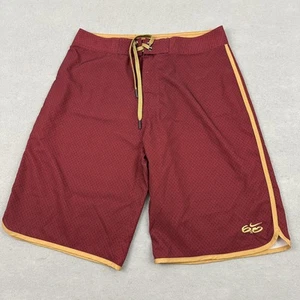 Nike 6.0 Board Shorts Boys 18 Red Gold Swim Trunks Surf Skate Beach Athletic - Picture 1 of 8