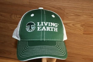 Living Earth Mesh Trucker Hat Cap Adjustable Baseball Style Green White EUC - Bild 1 von 12
