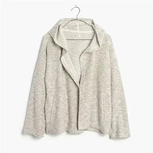 Madewell Textural Hooded Jacket - Marled Ivory - Medium - Picture 1 of 9
