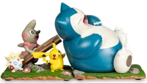 Pokemon Slumbering Snorlax Bookends (2-Piece) IN HAND! Center Exclusive Pikachu - Picture 1 of 8