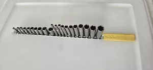 Craftsman 1/4" Drive 21 Piece Metric Socket Set W/ Holder Deep Shallow 6 Point - Picture 1 of 10
