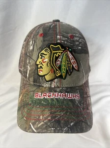 Zephyr Chicago Blackhawks NHL Snapback Hat Camo - Red Outline Stiched OS - Picture 1 of 5