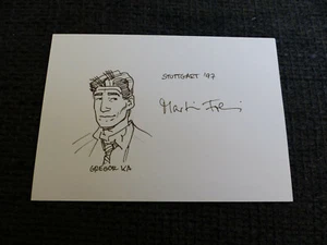 MARTIN FREI autografo firmato 10x15 cm cartolina + DISEGNO - Foto 1 di 1
