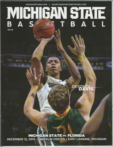 DEYONTA DAVIS MICHIGAN STATE BASKETBALL VS FLORIDA PROGRAM MAGAZINE MSU 2015 - Picture 1 of 1