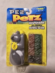 Vintage 1996 Amurol BUBBLE PETZ Gum Candy Container PEZ Purrl KITTY CAT - Picture 1 of 8