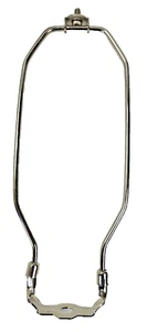 11" Lamp Harp & Saddle Bright Nickel Plated Finish Heavy Duty *Free Shipping* - Picture 1 of 4
