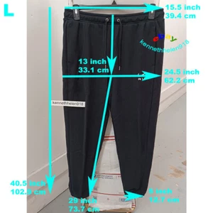 NIKE SPORTSWEAR AIR FRENCH TERRY PANTS DQ4202-010 BLACK MENS SIZE LARGE - Picture 1 of 12
