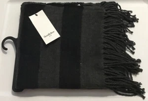 Bufanda a rayas Goodfellow & Co para hombre negra gris talla única - Imagen 1 de 3