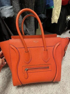 Celine Luggage Bag Grainy Leather Medium Orange - Image 1 of 4