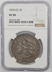 1878 CC Carson City Mint Morgan Silver Dollar $1 90% Silver Coin NGC VF 30 - Picture 1 of 4