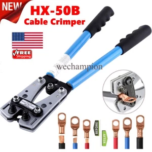 1PC Cable Lug Crimper Terminal Plier Large Wire Terminal Crimping Tool 6-50mm² - Picture 1 of 16