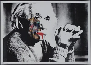 "Death NYC ""Einstein Tattoo"" Firmado a Mano Limitado 100 ex. Serigrafía 32 x 45 cm - Imagen 1 de 8