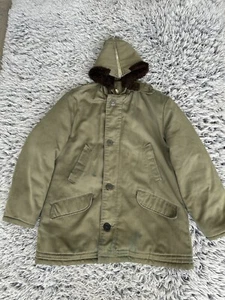 Military Coat Mens Medium Green B-9 Hooded Parka Vintage 60s US Army - Picture 1 of 20