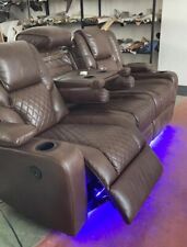 Orlando Electric Recliners.  Brown/Grey or Black 3 & 2 Seater Set , USB, LED 