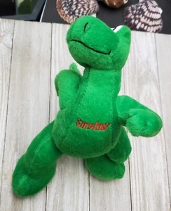 Sinclair Gas Stofftier Plüsch Dinosaurier Überschrift Sport Benzin grün Werbung   - Bild 1 von 4