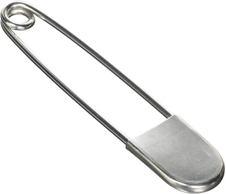 10 Pcs Stainless Steel Safety Pins Large Silver HUGE Strong Heavy Laundry 5 Inch