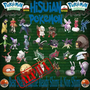 Brillante Hisuian Pokemon Formas Alfa Leyendas Arceus Pokémon Hogar - Imagen 1 de 7