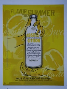Absolut Citron Vodka 2004 Flavor The Summer Original Print Ad 8.5 x 10.5" - Picture 1 of 4