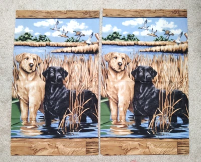 Juego de 2 fundas de almohada hechas a mano para perros Labrador Retriever 32"x19" Foto 1 de 3