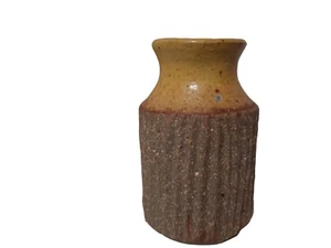 Single Stem Pottery Small Bud Vase Stoneware Artist Signed Smith Natural Neutral - Picture 1 of 6