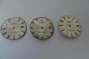 Rolex Date Lot of 3 Dials Spare Parts Vintage - Picture 1 of 8