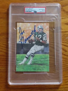 JOE NAMATH Signed Goal Line Art Card PSA Slabbed Autograph NEW YORK JETS - Picture 1 of 3