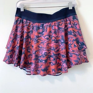 Lululemon Women Court Rival High Rise Skirt Chroma Clash Multi/ Mineral Blue 12 - Picture 1 of 11