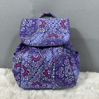Vera Bradley Signature Cotton Backpack Womens Lilac Tapestry Quilted