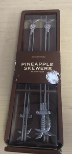 Set of 5 Williams Sonoma Pineapple & Palms Double Skewers Stainless Steel. 15” - Picture 1 of 8