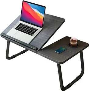 Multifunktionaler Laptop Bett Schreibtischtisch mit klappbaren Beinen und Becher Slot - Bild 1 von 31