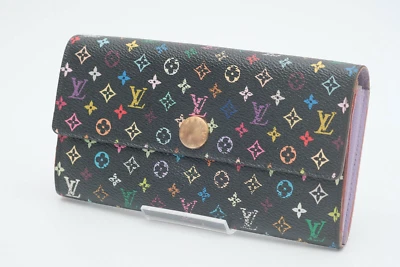 LOUIS VUITTON Monogram Multicolor Wallet Black Authentic - Image 1 of 4