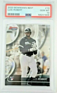 Luis Robert 2020 Bowman's Best RC Rookie #10 gema como nueva PSA 10 - Imagen 1 de 3