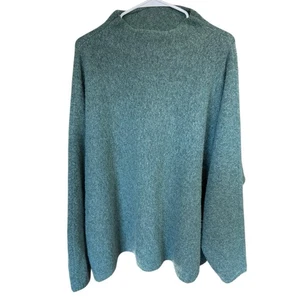 Coldwater Creek Dolman sleeve Mock Neck Sweater Petrol Blue Women's 3Xl XXXL - Picture 1 of 8