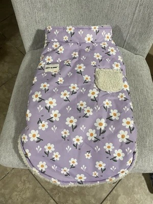 Acogedor chaleco polar reversible Sniff & Bark púrpura margarita talla grande Foto 1 de 2