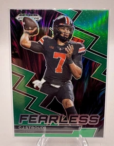 CJ Stroud 2023 Fearless #F-17 Prizm Texans PRIZM GREEN Rookie RC - Picture 1 of 2