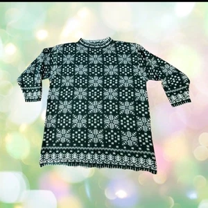Venezia Vitale Pullover Plus 22 24 Damen Schneeflocke schwerer Strick lang T23 - Bild 1 von 8