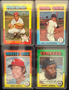 1975 Topps Baseball Stars (Bench, Yastrzemski, Santos, Bonds) - Bild 1 von 17