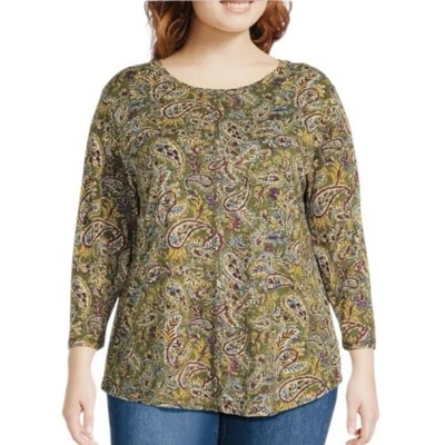 Camiseta túnica Westbound para mujer mediana vibrante verde cachemira manga 3/4 tejida NUEVA Foto 1 de 4