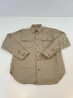 C.C. Filson Co. Camisa Hombre Pequeña Grande Duradera Taladro Chino 6.5 OZ Algodón Beige Foto 1 de 4