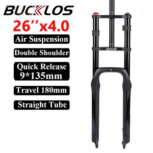 BUCKLOS 20/26*4.0" Fat Beach/Snow/Electric/DH Bike Forks MTB Air Suspension Fork - Picture 1 of 27