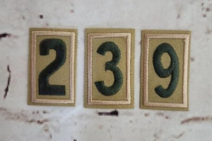 BSA Boy Scout of America Beige Green Troop Number Patches, New - Picture 1 of 2