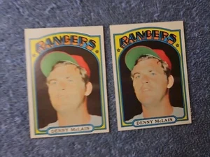 1972 Topps Baseball Denny McClain Texas Rangers Lot 2 - Bild 1 von 2
