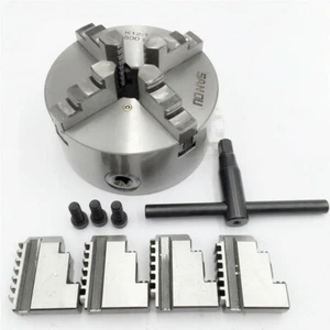 4-jaw 130mm 5inch Lathe Chuck Self-Centering Hardened Steel Metal Plate Tool  - Picture 1 of 8