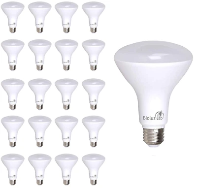 Lot 64 Bioluz LED BR30 3000K 650 Lumens 7.5 Watt Flood Light Bulbs Dimmable - Image 1 of 4