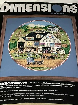 Dimensions #2421 Needlepoint Kit  ~ Peppercricket Antiques by Charles Wysocki - Image 1 of 4