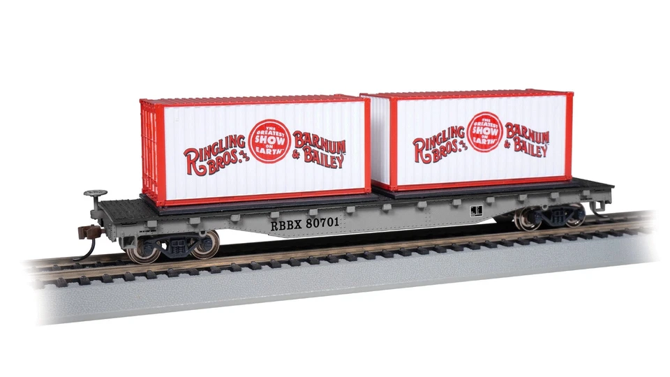 Bachmann 16615 HO Scale Ringling Bros Circus Flatcar 80701 with Crates - Image 1 of 1