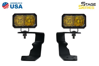 Stage Series 2in LED Ditch Light Kit for 2015-2021 Subaru WRX/STi, Sport Yellow - Image 1 of 4