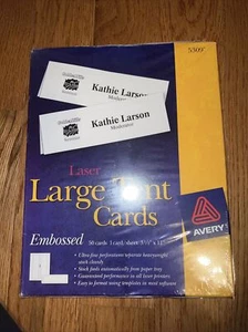 Avery 5309 Laser Ink Jet Large Tent Cards Embossed 3.5" x 11" White (50) - Picture 1 of 2